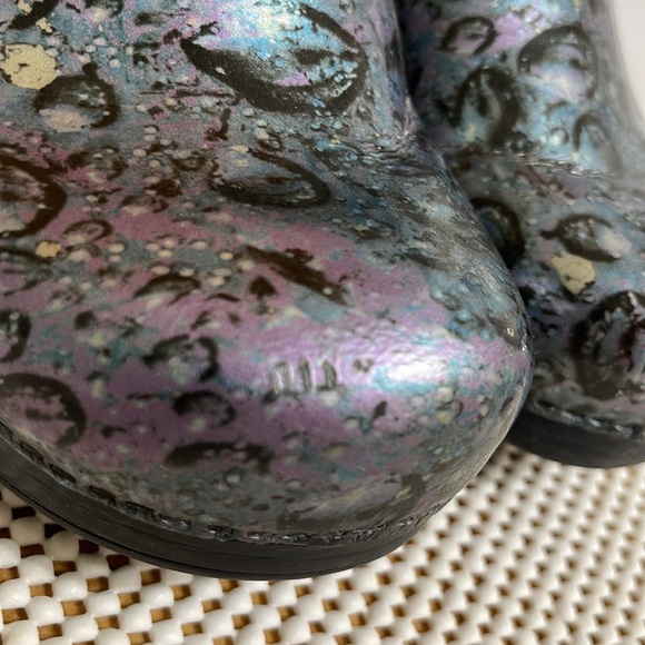 Dansko Professional Clogs Bluepurple Bubblerain Drop- Sz 40/9.5/10 - Picture 10 of 10